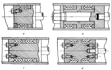 圖3&nbsp;活塞桿V型密封圈的密封設(shè)計(jì)