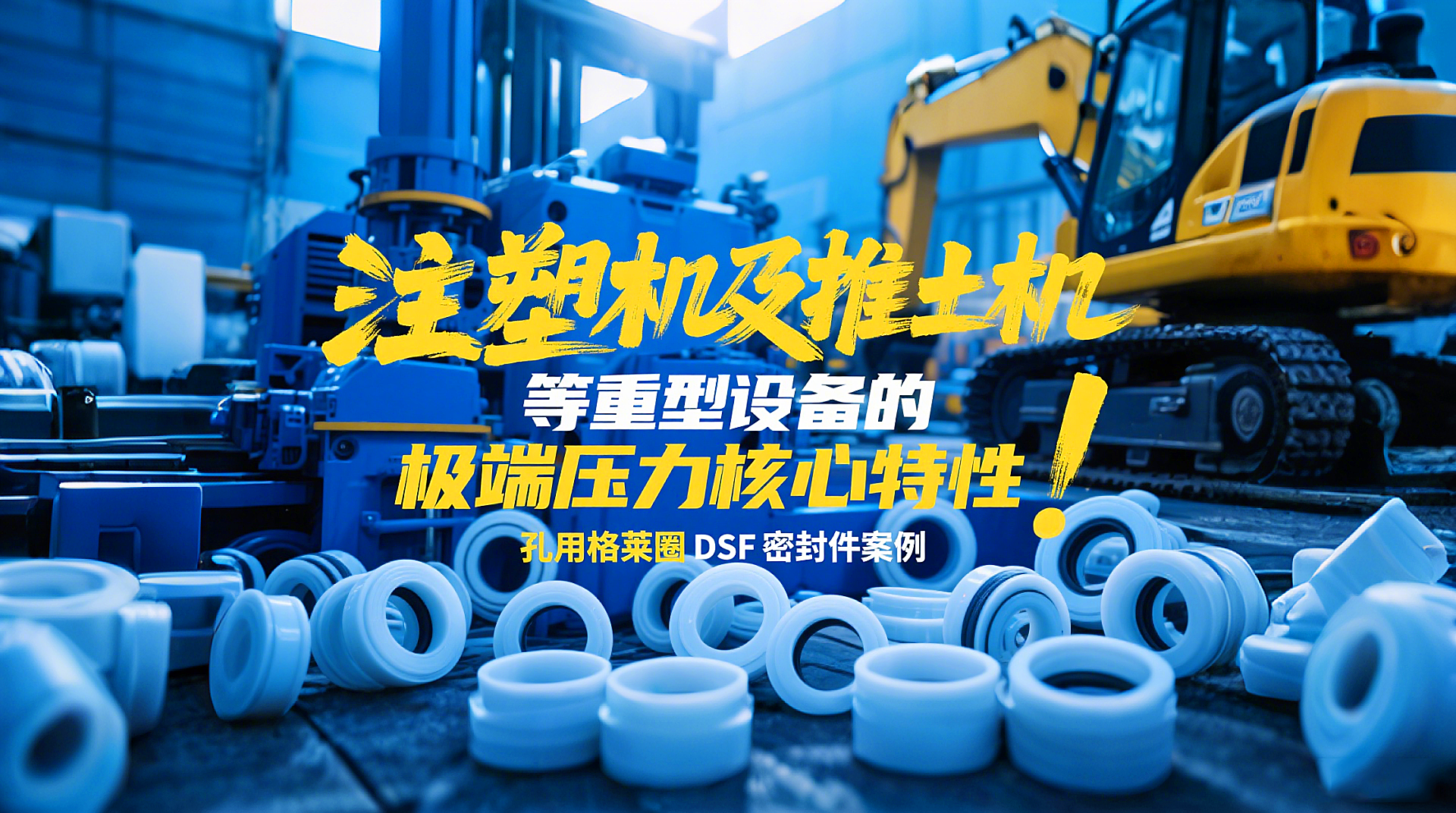 孔用格萊圈DSF密封圈丨注塑機及推土機等重型設(shè)備的極端壓力核心特性！