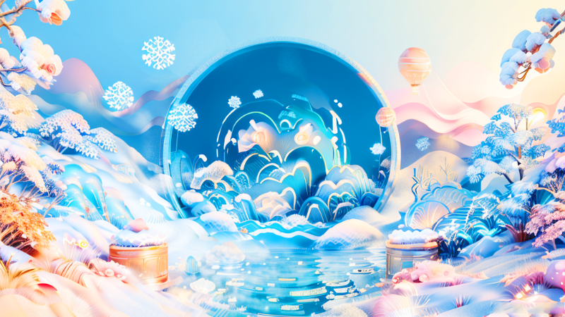 2023東晟大雪節(jié)氣手機壁紙封面 (2)