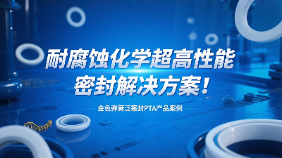 金色彈簧泛塞封PTA產(chǎn)品案例 ? 耐腐蝕化學(xué)超高性能密封解決方案！?