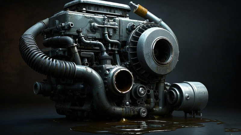 1汽車渦輪增壓發(fā)動機，比例 「16_9」漏油