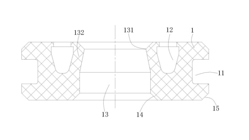 一種耐壓油封件圖4是本實(shí)用新型的油封本體的剖視圖